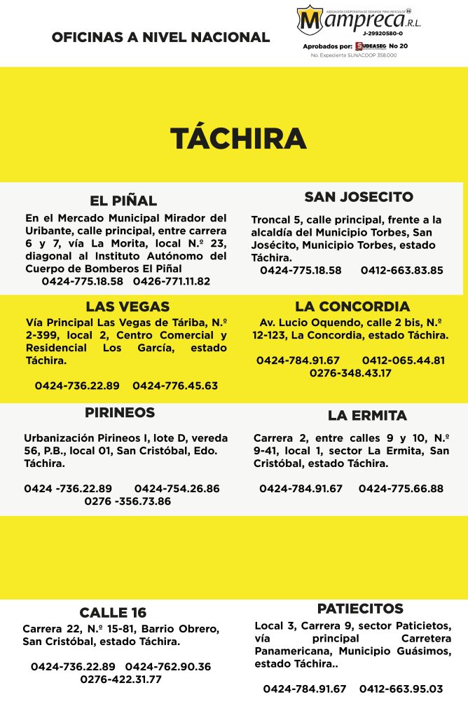Oficinas Táchita de RCV